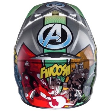 Casque intégral Cross enfant de moto et de scooter CL-XY II Marvel Avengers de chez HJC en MC21 - de dos