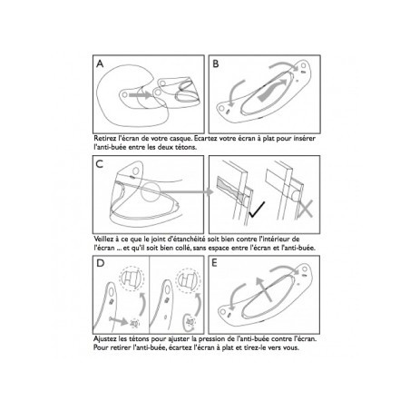Shark Anti-buée Pinlock Vision-R/Explore-R Max Vision