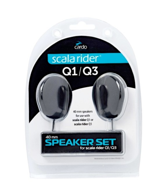 Ecouteurs 40mm pour Kit Bluetooth Scala Rider Q1 Q3 Packtalk de chez Cardo pour Casque de Moto et Scooter